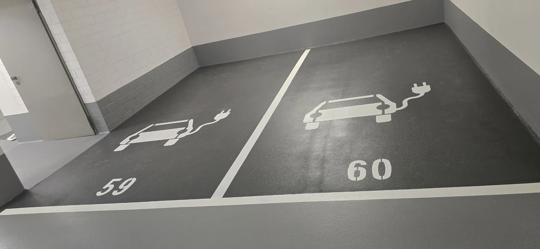 Markierte Stellplätze für Elektrofahrzeuge